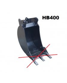 Łyżka 35 CM CASE, pasująca do koparko-ładowarek CASE 580, 590, 695 - Wzmacniania, lemiesz HB400