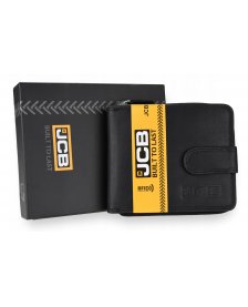 Portfel JCB - Czarny - MĘSKI SKÓRZANY + PUDEŁKO SKÓRA